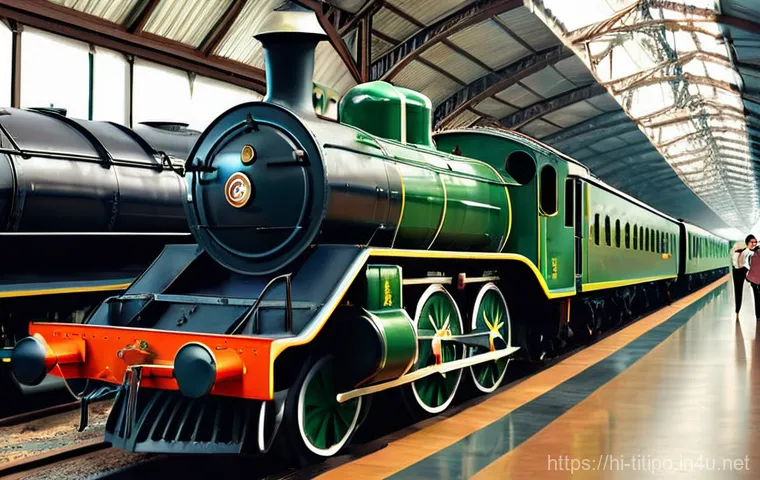 띠띠뽀와 철도 콘텐츠의 융합 가능성 - **Prompt:** "A cheerful, friendly animated cartoon train, similar to the TTpo character, stands prom...