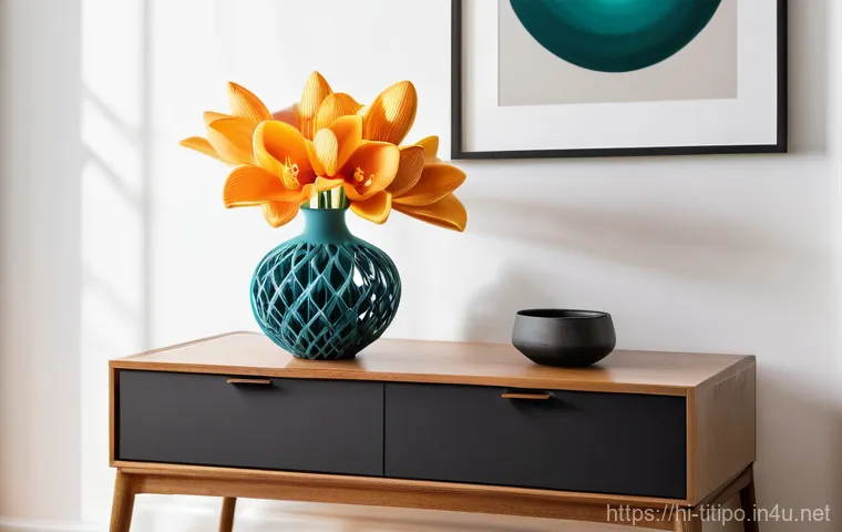 띠띠뽀 3D 프린터 활용 - **Prompt:** A cheerful young boy, approximately 7 years old, with bright eyes, is excitedly standing...