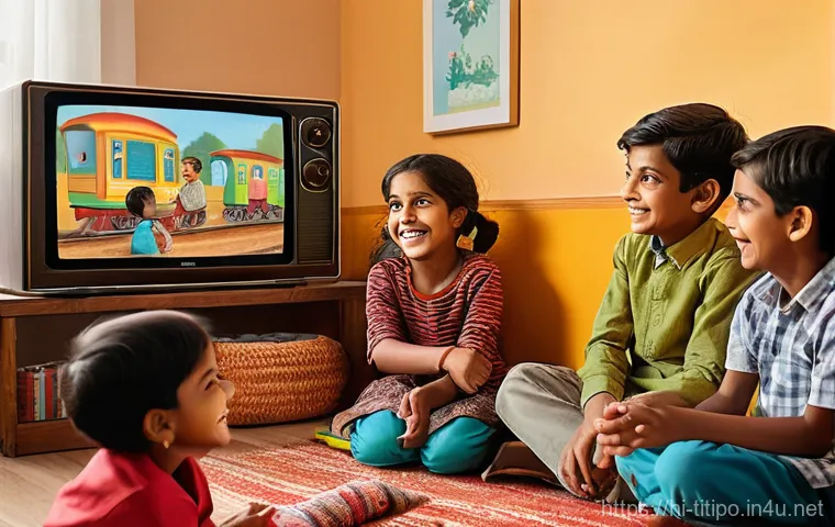 띠띠뽀 기타 언어 더빙 정보 - **Prompt:** A vibrant, cheerful animated scene depicting Titipo, Diesel, Jenny, and Manny, the anthr...