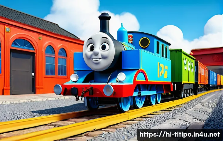 띠띠뽀 콘텐츠와 교육적 효과 연구 - **Title: A Helping Wheel: Friendship and Cooperation**
    An animated illustration featuring Titipo...