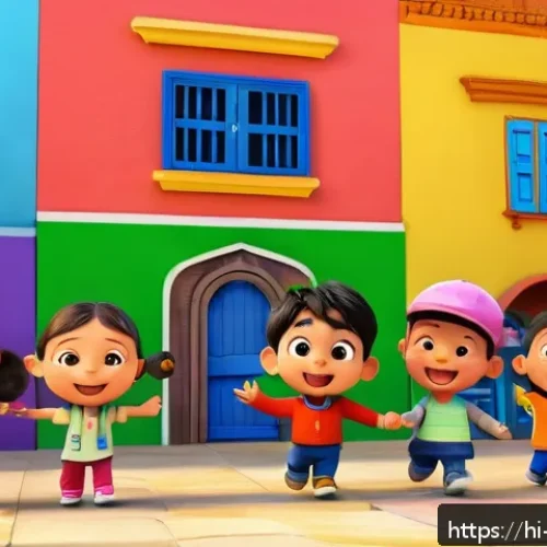 Home 33 띠띠뽀 연관 애니메이션 비교 - A vibrant and colorful animated scene featuring adorable cartoon characters from the children’s educ...